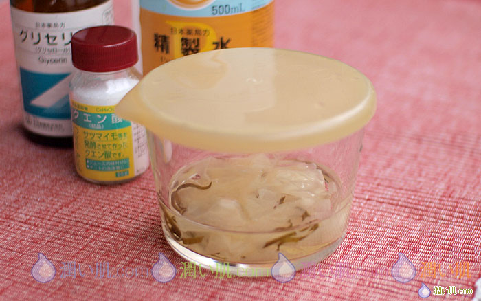 卵の薄皮化粧水の作り方7 1週間後